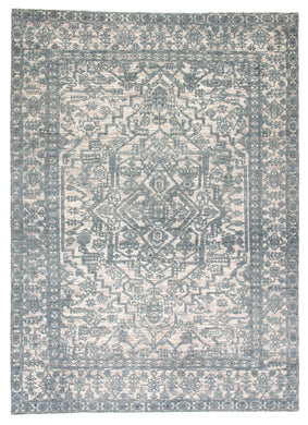 Jaipur Living Tulip Hand-Knotted Medallion Blue/ Ivory Area Rug (8'X11')