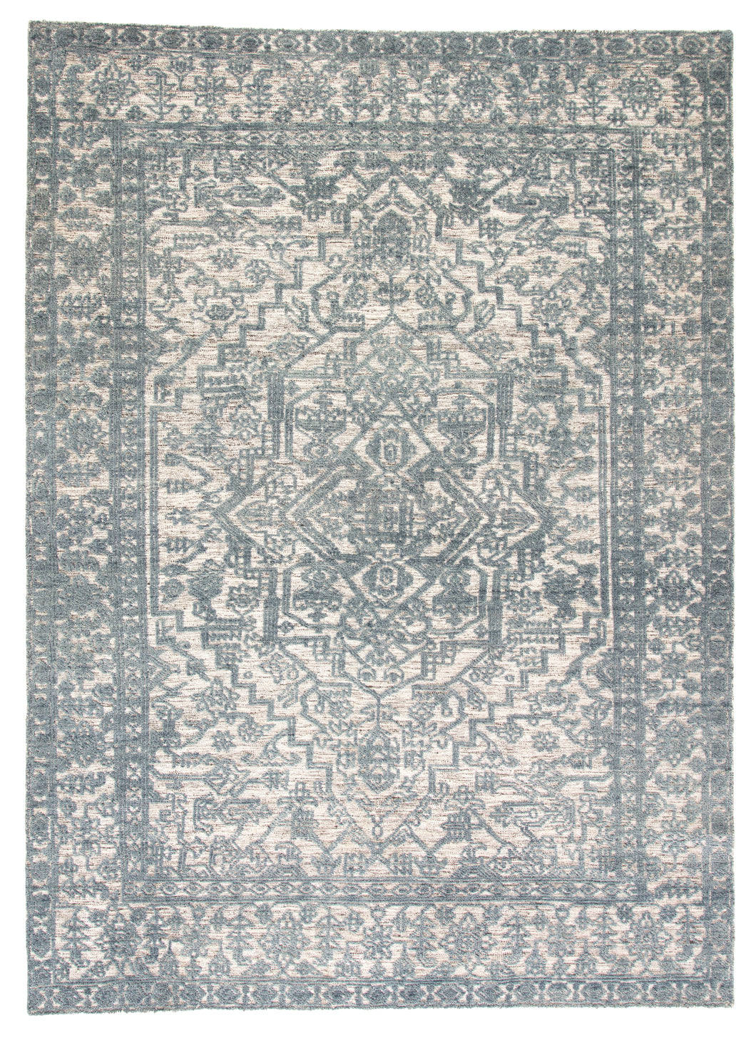 Jaipur Living Tulip Hand-Knotted Medallion Blue/ Ivory Area Rug (9'X13')