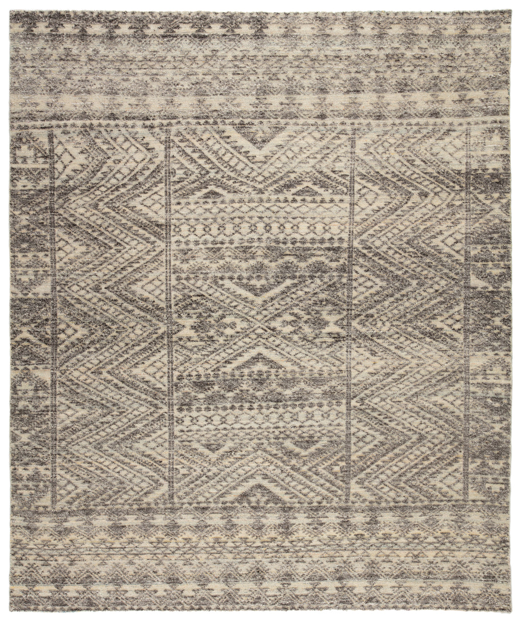 Jaipur Living Prentice Hand-Knotted Geometric Dark Gray/ Taupe Area Rug (8'X11')