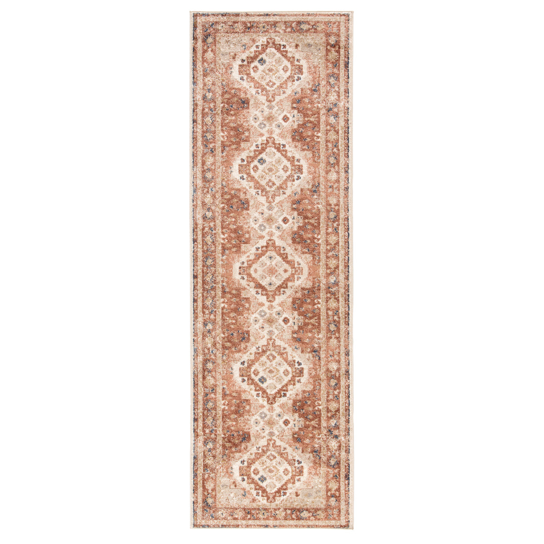 Jaipur Living Sunkaya Medallion Red/ Beige Runner Rug (2'6