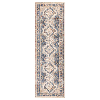 Jaipur Living Sunkaya Medallion Blue/ Beige Runner Rug (2'6