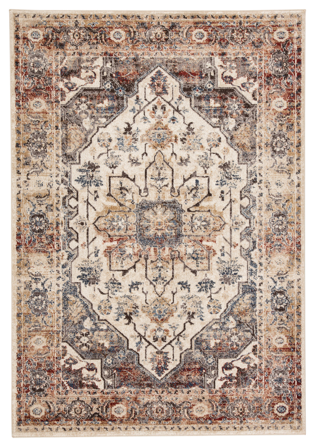 Jaipur Living Cyprus Medallion Multicolor/ Blue Area Rug (4'X5'8