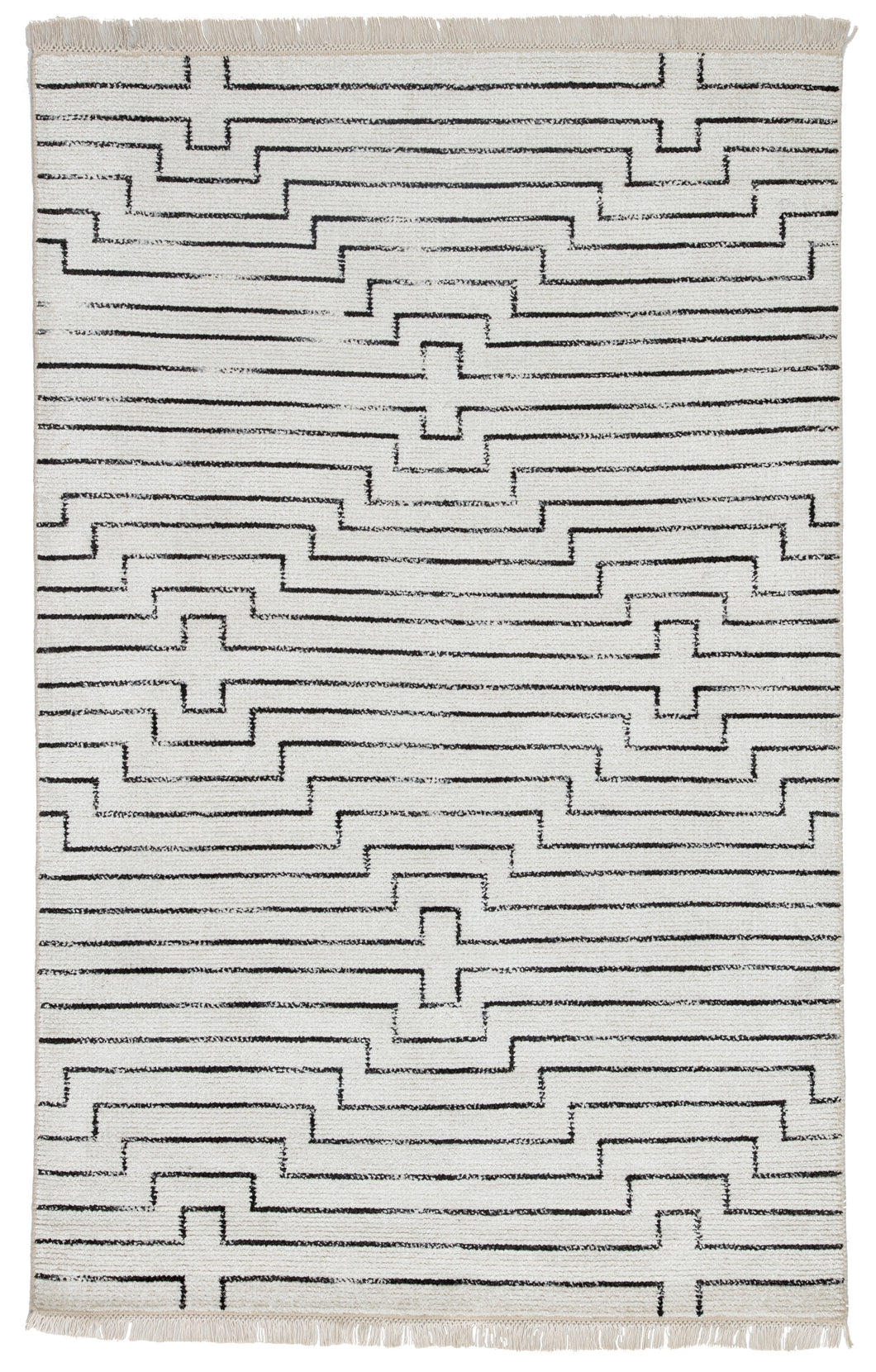 Jaipur Living Alloy Handmade Geometric White/ Black Area Rug (2'X3')