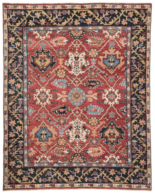Jaipur Living Aika Hand-Knotted Medallion Red/ Multicolor Area Rug (8'6