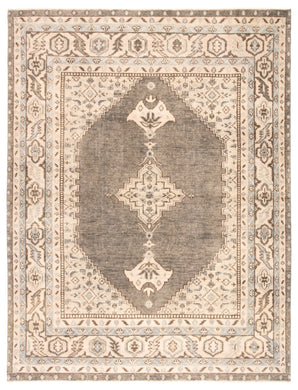 Jaipur Living Farwell Hand-Knotted Medallion Blue/ Ivory Area Rug (10'X14')