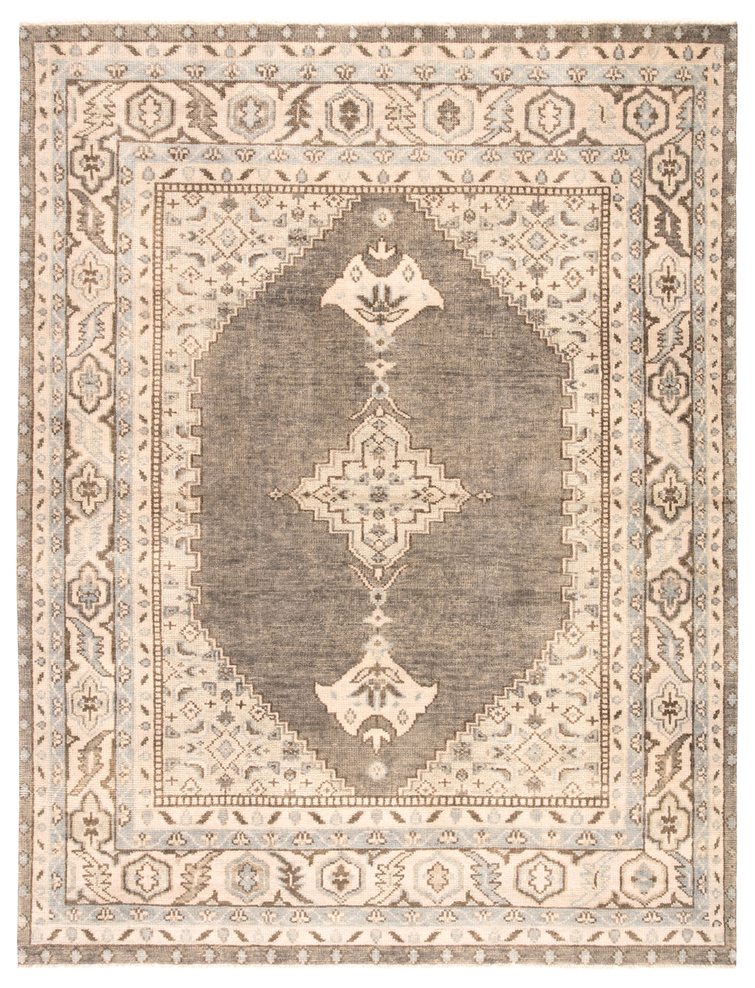 Jaipur Living Farwell Hand-Knotted Medallion Blue/ Ivory Area Rug (10'X14')