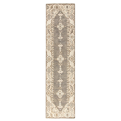 Jaipur Living Farwell Hand-Knotted Medallion Blue/ Ivory Runner Rug (3'X12')