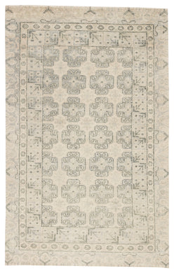 Jaipur Living Stage Hand-Knotted Border Ivory/ Green Area Rug (8'X10')