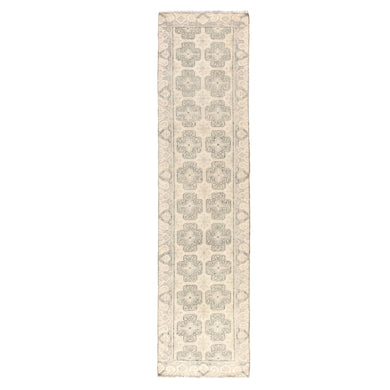Jaipur Living Stage Hand-Knotted Border Ivory/ Green Runner Rug (3'X12')