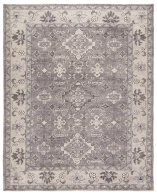 Jaipur Living Kella Hand-Knotted Medallion Gray Runner Rug (3'X12')