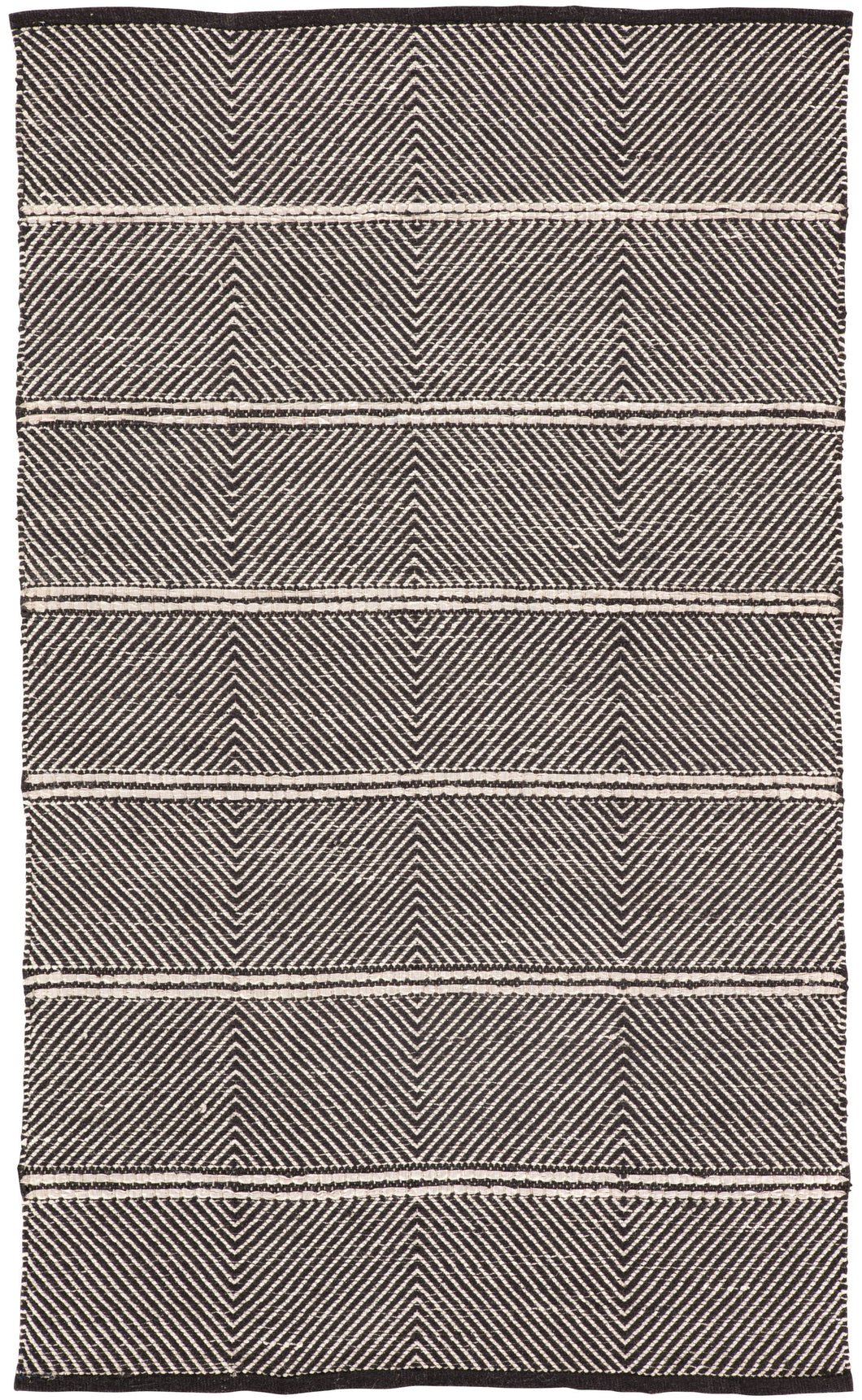 Nikki Chu by Jaipur Living Tempo Handmade Chevron Black/ White Area Rug (2'X3')