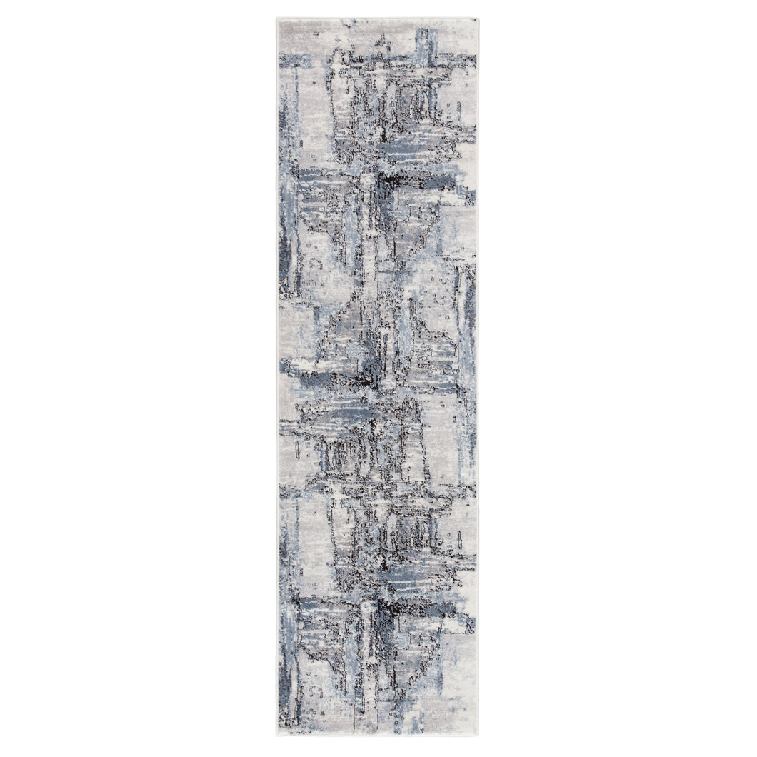 Jaipur Living Avi Abstract White/ Gray Runner Rug (2'3