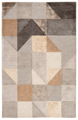 Jaipur Living Penta Handmade Geometric Gray/ Gold Area Rug (5'X8')