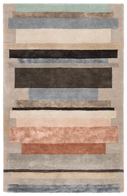 Jaipur Living Parallel Handmade Geometric Gray/ Pink Area Rug (9'X13')
