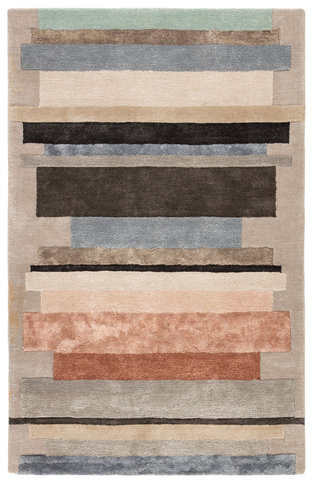 Jaipur Living Parallel Handmade Geometric Gray/ Pink Area Rug (9'X13')