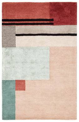 Jaipur Living Segment Handmade Geometric Pink/ Red Area Rug (5'X8')
