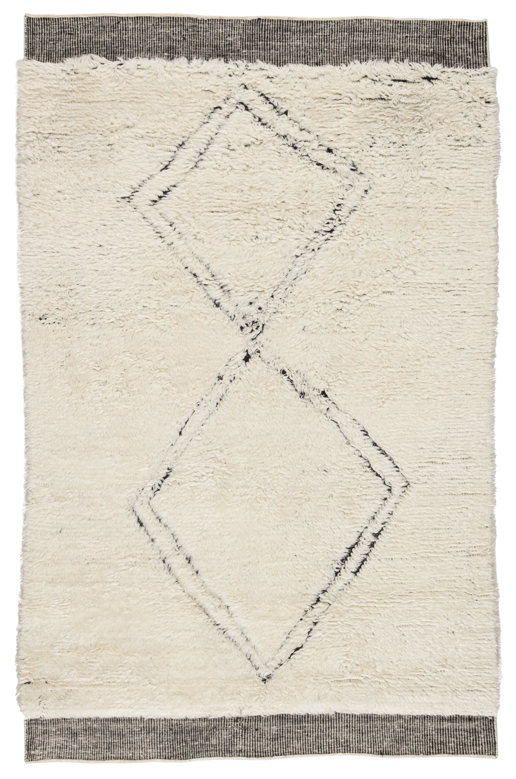 Jaipur Living Ephesus Hand-Knotted Geometric Ivory/ Black Area Rug (2'X3')