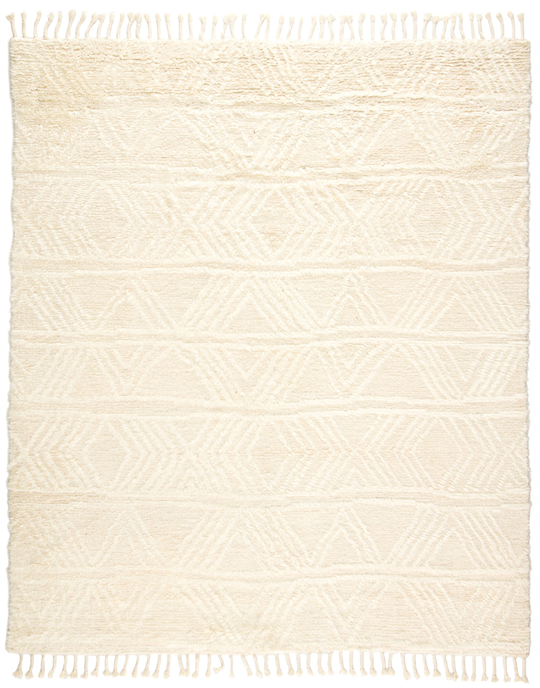Jaipur Living Akka Hand-Knotted Solid Cream Area Rug (8'X11')