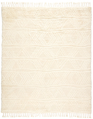 Jaipur Living Akka Hand-Knotted Solid Cream Area Rug (6'X9')