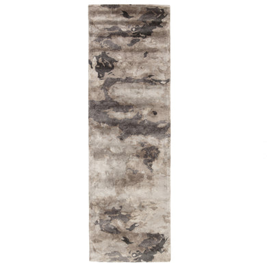 Jaipur Living Glacier Handmade Abstract Gray/ Silver Runner Rug (2'6