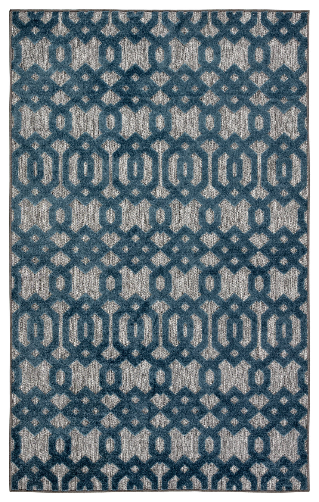 Nikki Chu by Jaipur Living Nolita Indoor/ Outdoor Trellis Gray/ Blue Area Rug (5'X7'6