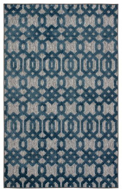 Nikki Chu by Jaipur Living Nolita Indoor/ Outdoor Trellis Gray/ Blue Area Rug (8'10