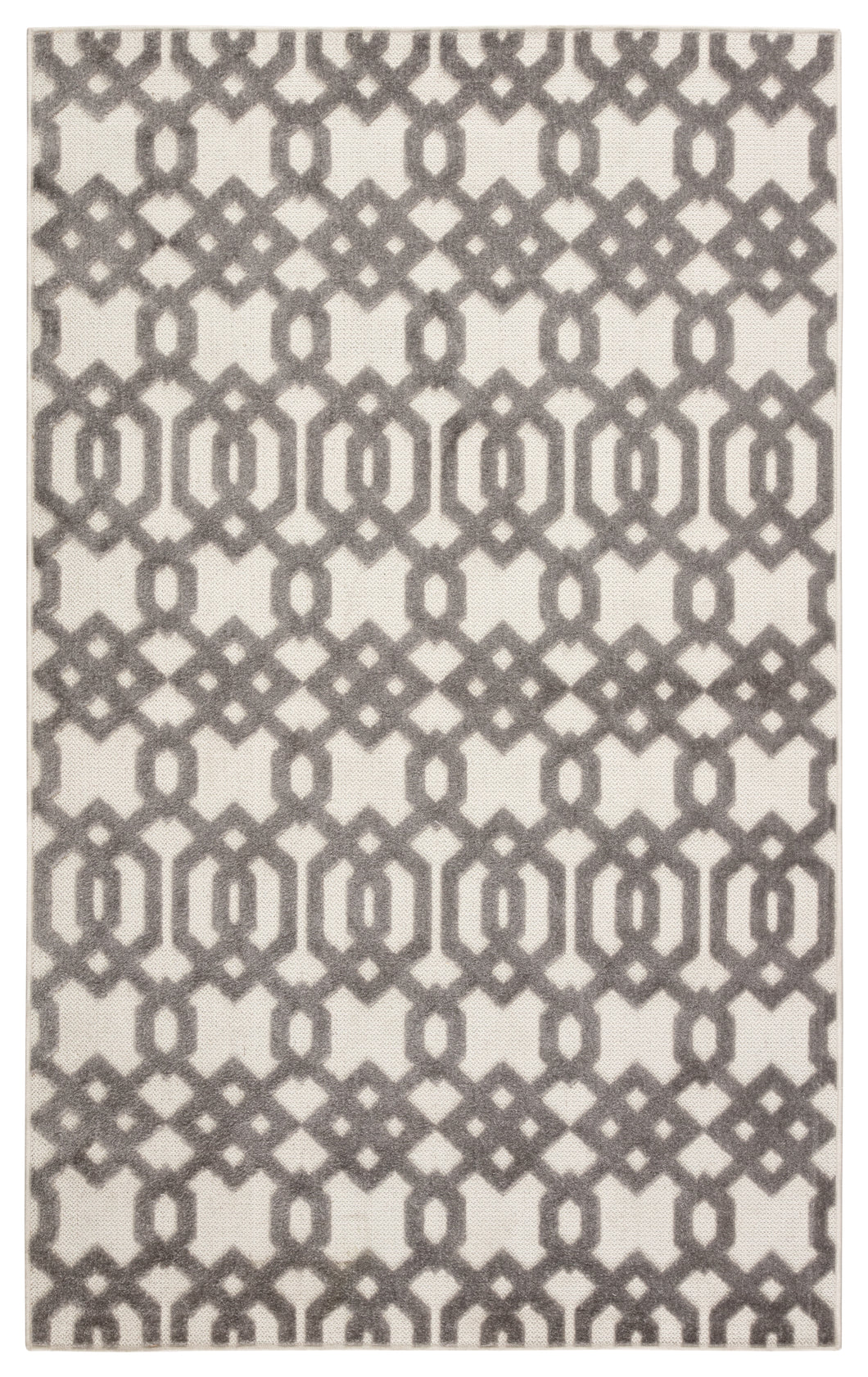 Nikki Chu by Jaipur Living Nolita Indoor/ Outdoor Trellis White/ Light Gray Area Rug (2'X3')