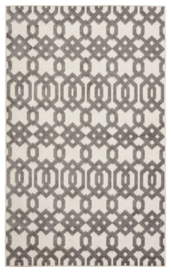 Nikki Chu by Jaipur Living Nolita Indoor/ Outdoor Trellis White/ Light Gray Area Rug (8'10