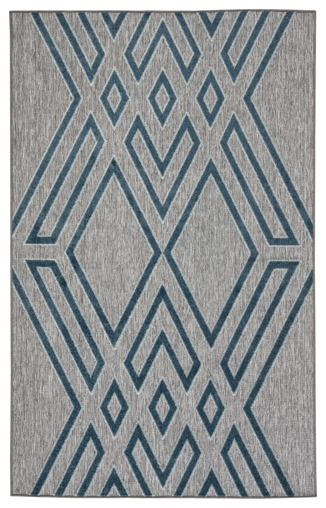 Nikki Chu by Jaipur Living Tasma Indoor/ Outdoor Geometric Gray/ Blue Area Rug (8'10