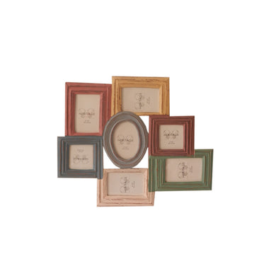 The Urban Port Brand Multi Colored Photo Frame With 7 Appertures
