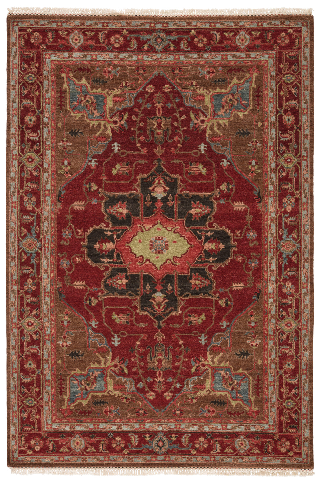 Artemis by Jaipur Living York Hand-Knotted Medallion Red/ Brown Area Rug (6'X9')