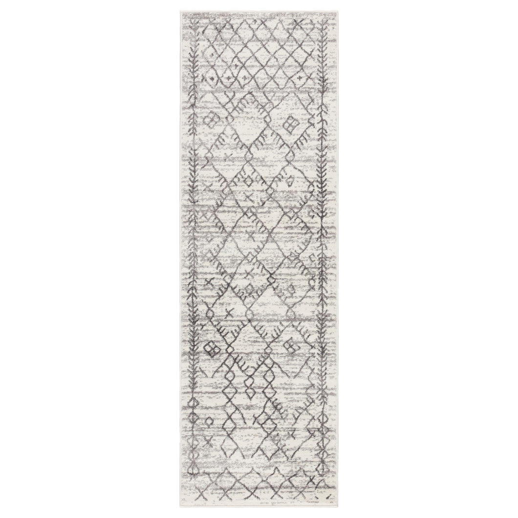 Jaipur Living Copeland Trellis White/ Light Gray Runner Rug (2'7