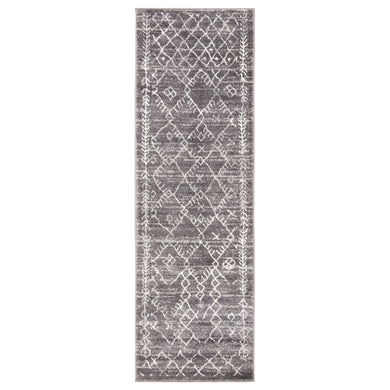 Jaipur Living Copeland Trellis Gray/ White Runner Rug (2'7