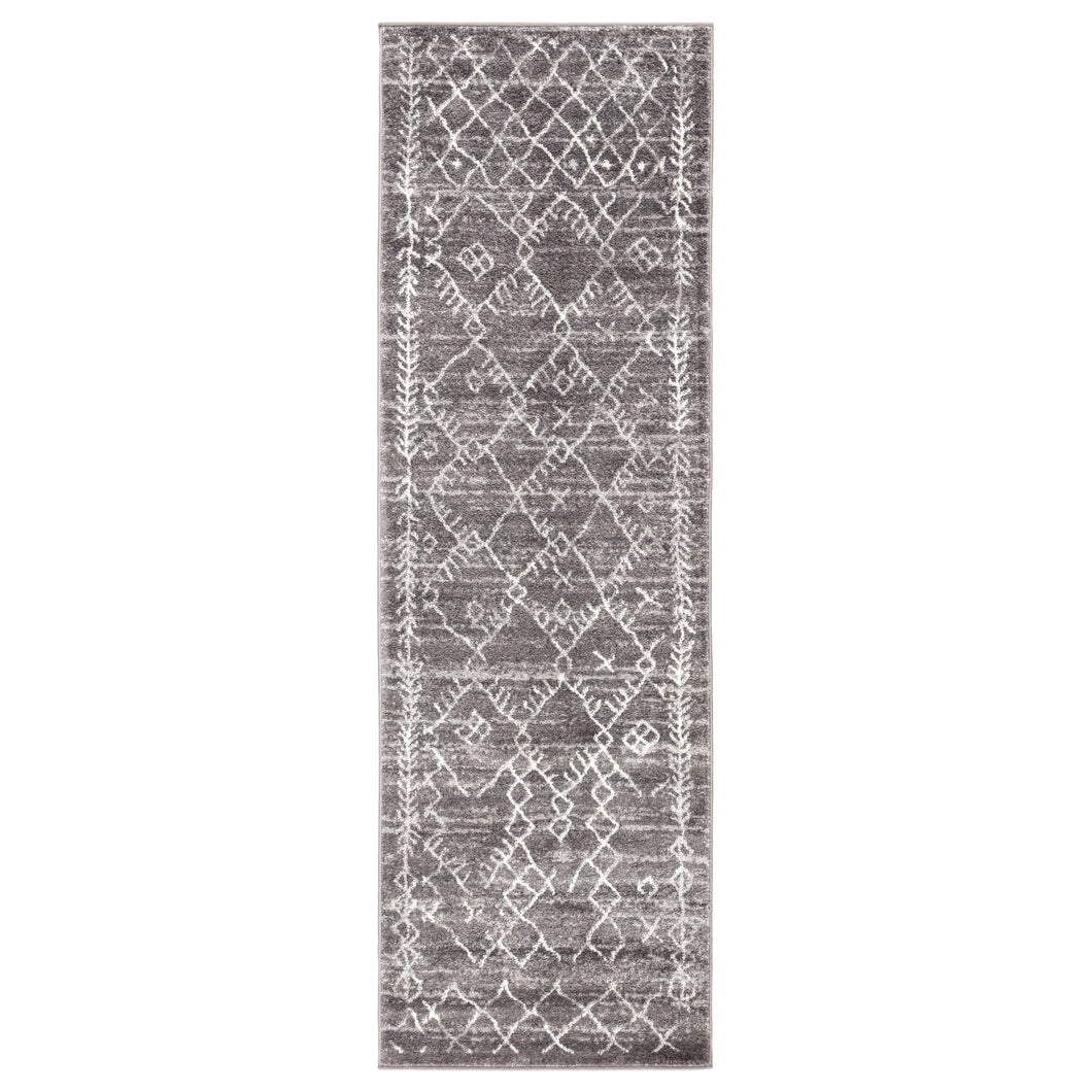 Jaipur Living Copeland Trellis Gray/ White Runner Rug (2'7