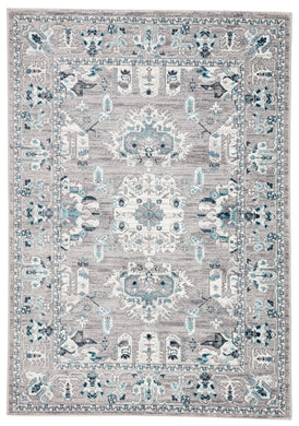 Jaipur Living Lyme Medallion Light Gray/ Turquoise Area Rug (8'10