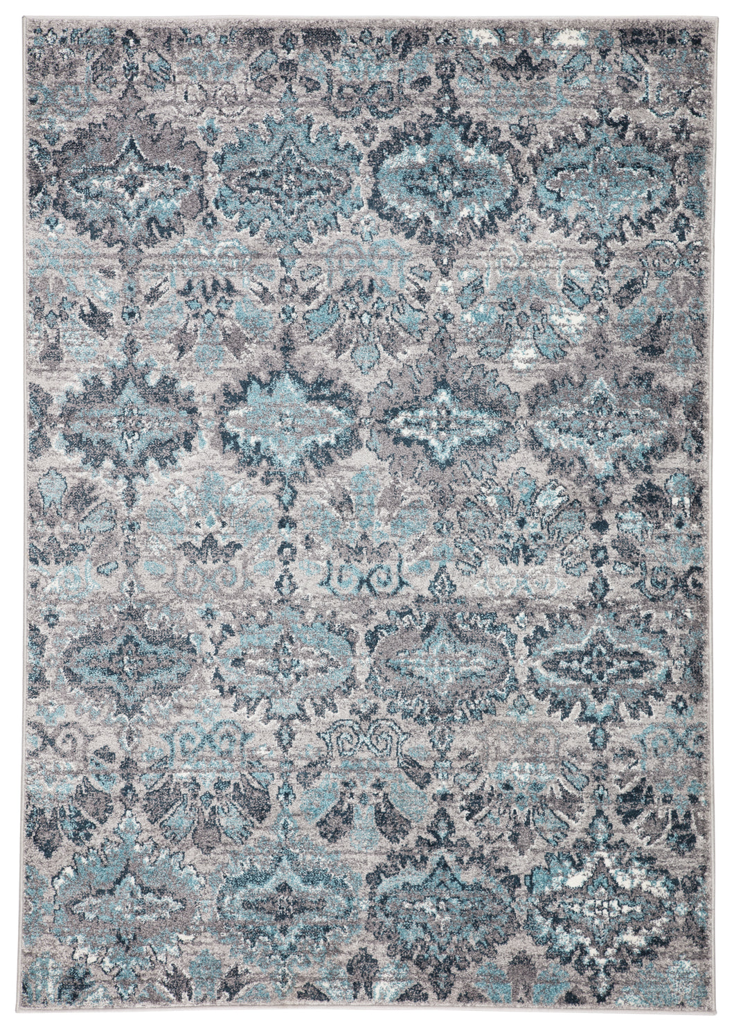 Jaipur Living Carney Ikat Gray/ Turquoise Area Rug (8'10