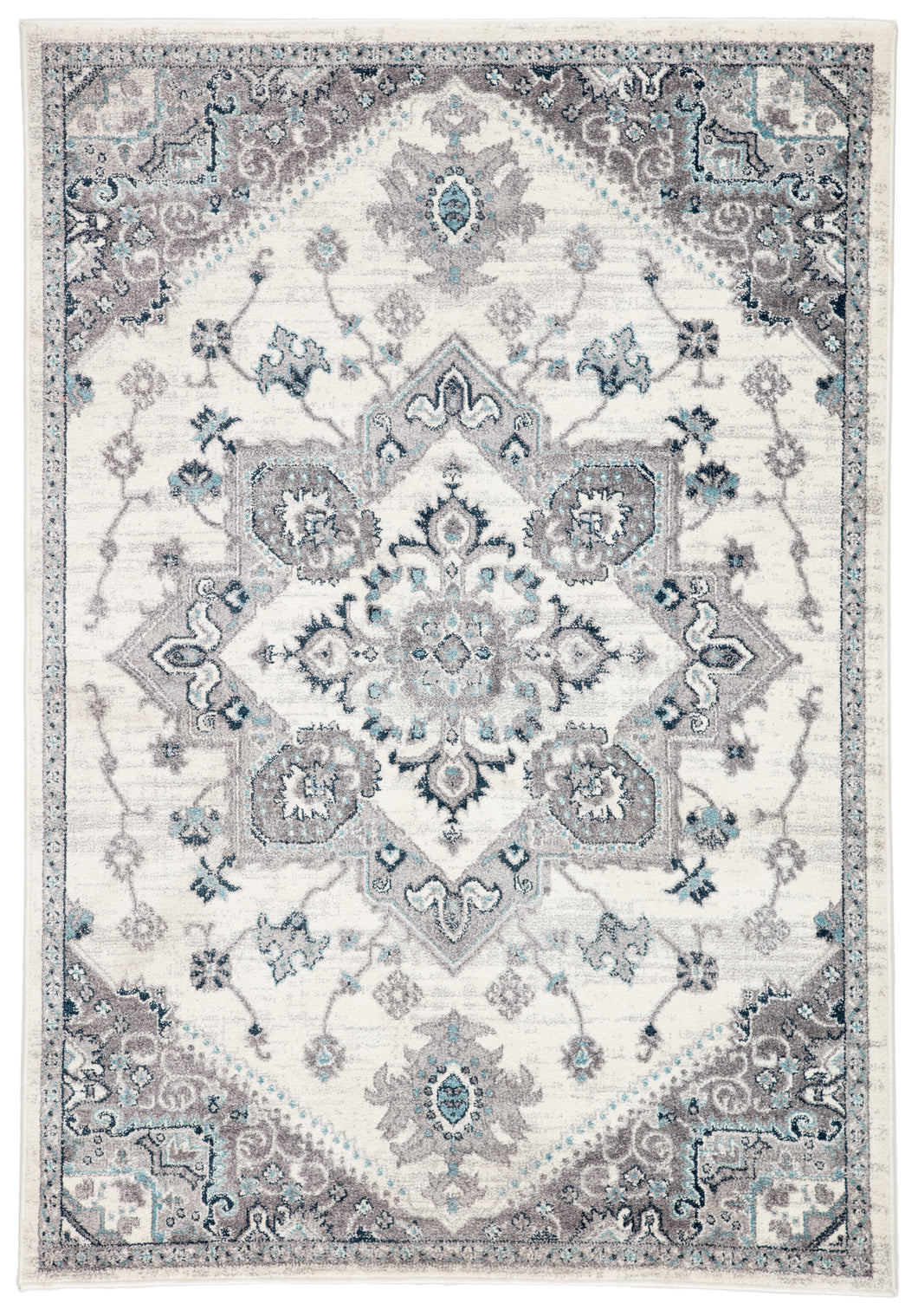 Jaipur Living Lebanon Medallion White/ Light Gray Area Rug (8'10
