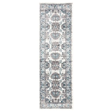 Jaipur Living Lyme Medallion White/ Light Gray Runner Rug (2'7