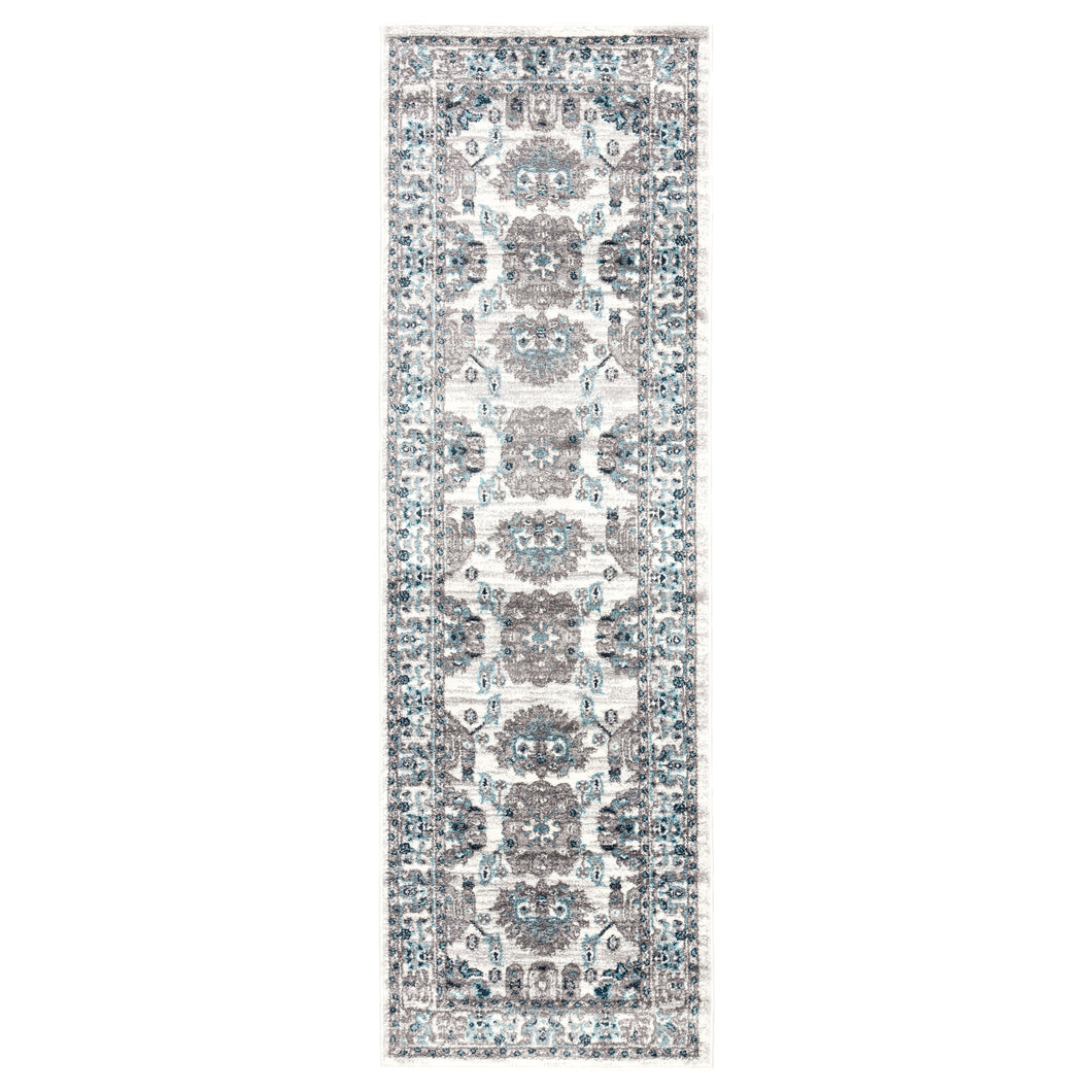 Jaipur Living Lyme Medallion White/ Light Gray Runner Rug (2'7