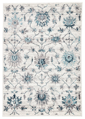 Jaipur Living Colburn Medallion White/ Teal Area Rug (8'10