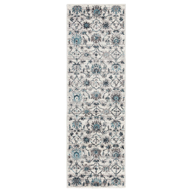 Jaipur Living Colburn Medallion White/ Teal Runner Rug (2'7