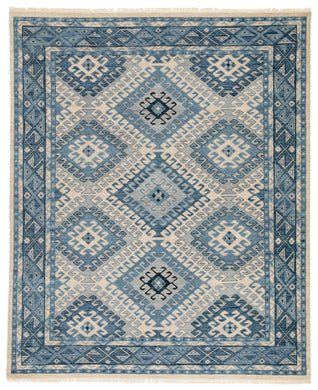 Artemis by Jaipur Living Hobbs Hand-Knotted Geometric Blue/ Light Gray Area Rug (9'X12')