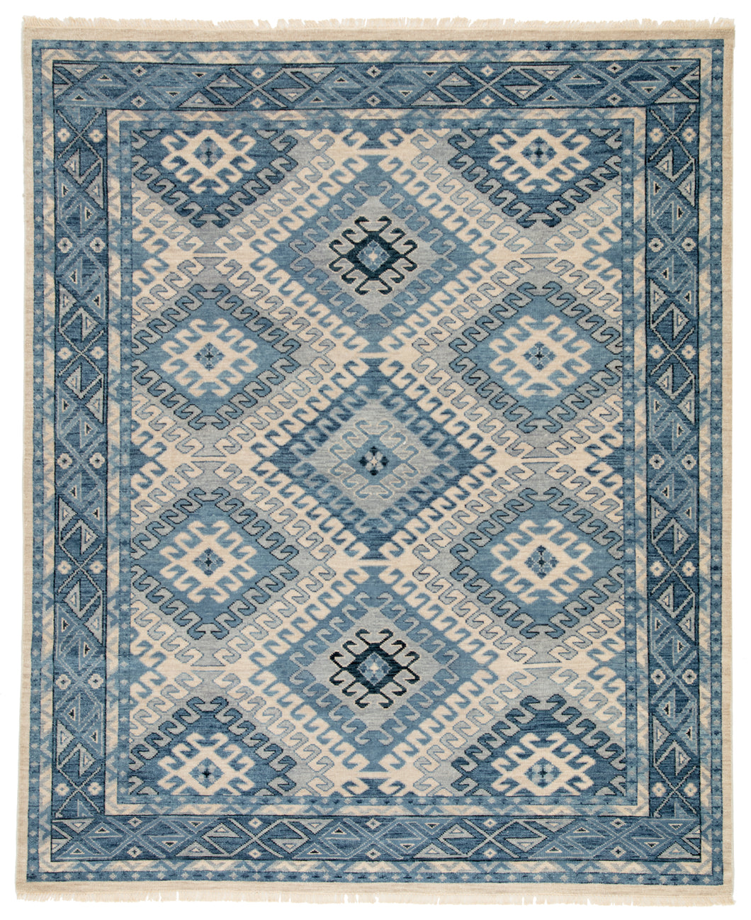 Artemis by Jaipur Living Hobbs Hand-Knotted Geometric Blue/ Light Gray Area Rug (2'X3')
