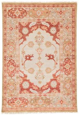 Artemis by Jaipur Living Azra Hand-Knotted Floral Red/ Tan Area Rug (10'X14')
