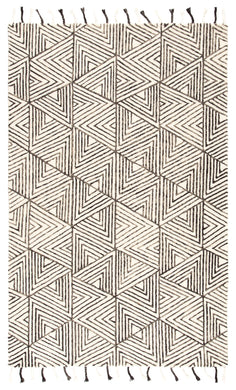 Nikki Chu by Jaipur Living Montblanc Handmade Geometric Ivory/ Gray Area Rug (2'X3')