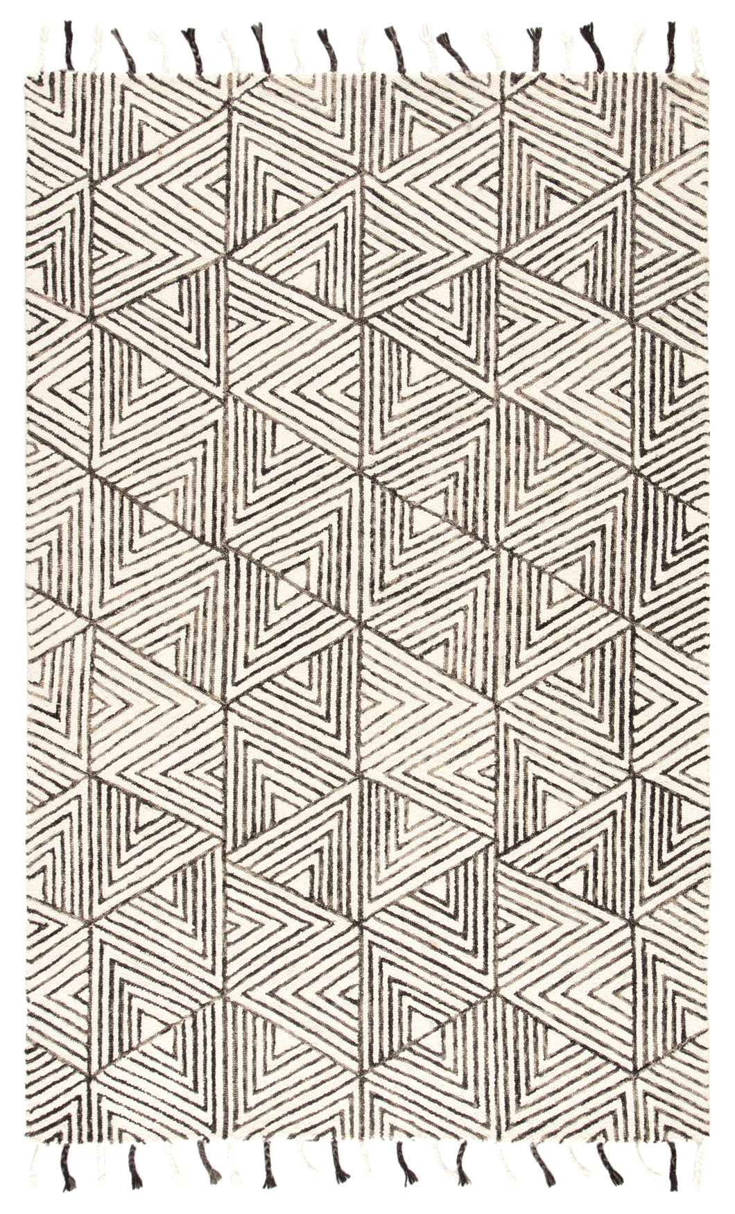 Nikki Chu by Jaipur Living Montblanc Handmade Geometric Ivory/ Gray Area Rug (2'X3')