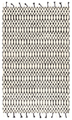 Nikki Chu by Jaipur Living Fia Handmade Trellis Ivory/ Black Area Rug (8'X10')