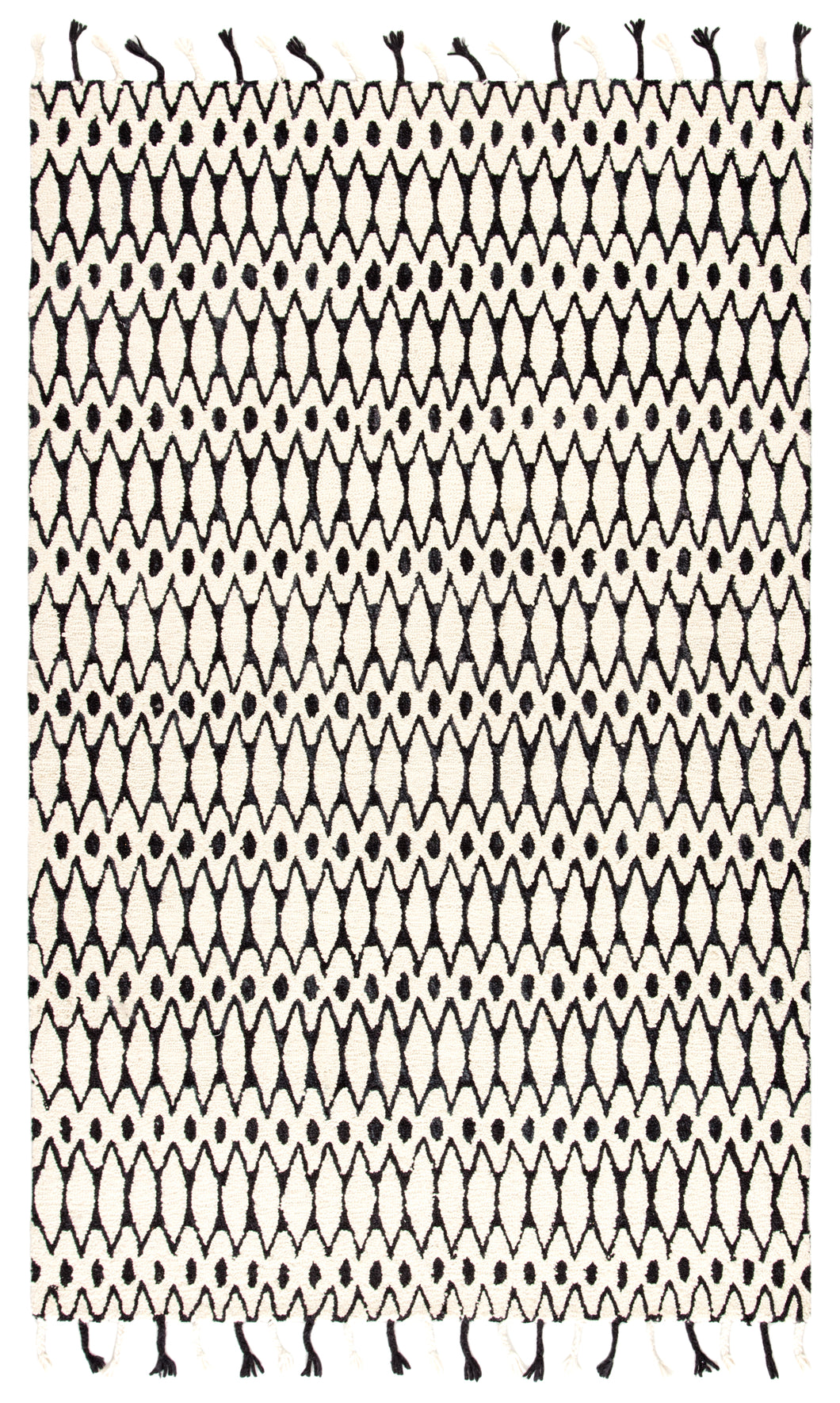 Nikki Chu by Jaipur Living Fia Handmade Trellis Ivory/ Black Area Rug (8'X10')