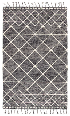 Nikki Chu by Jaipur Living Rhea Handmade Trellis Gray/ Ivory Area Rug (8'X10')