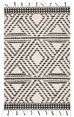 Nikki Chu by Jaipur Living Roka Handmade Trellis Ivory/ Black Area Rug (2'X3')